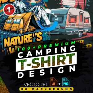 Camping Vol 1 T-Shirt Design Bundle